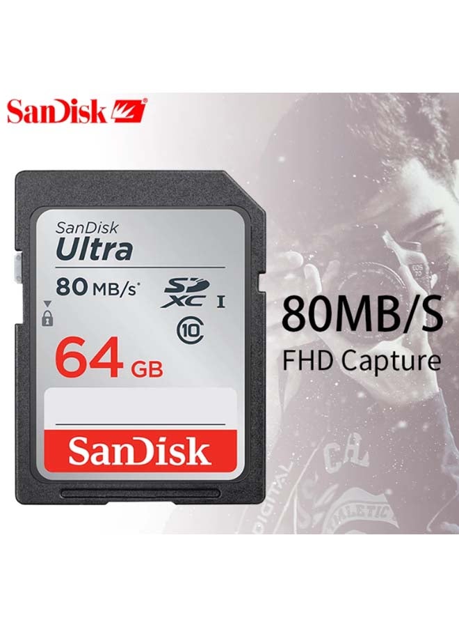 Sandisk - Ultra Class 10 SDXC UHS-I Memory Card Upto 80MB/s 64 GB - Image 1