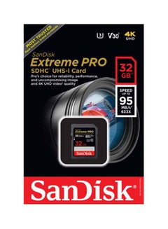 Extreme PRO SDHC Memory Card up to 95MB/s, UHS-I, Class 10, U3, V30 32 GB