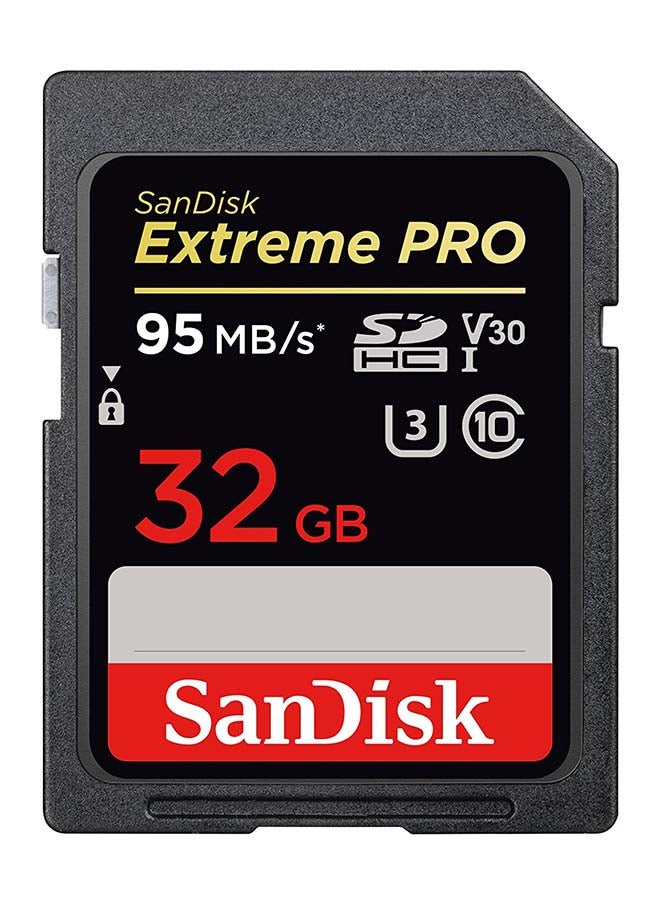 Sandisk - Extreme PRO SDHC Memory Card up to 95MB/s, UHS-I, Class 10, U3, V30 32 GB - Image 1