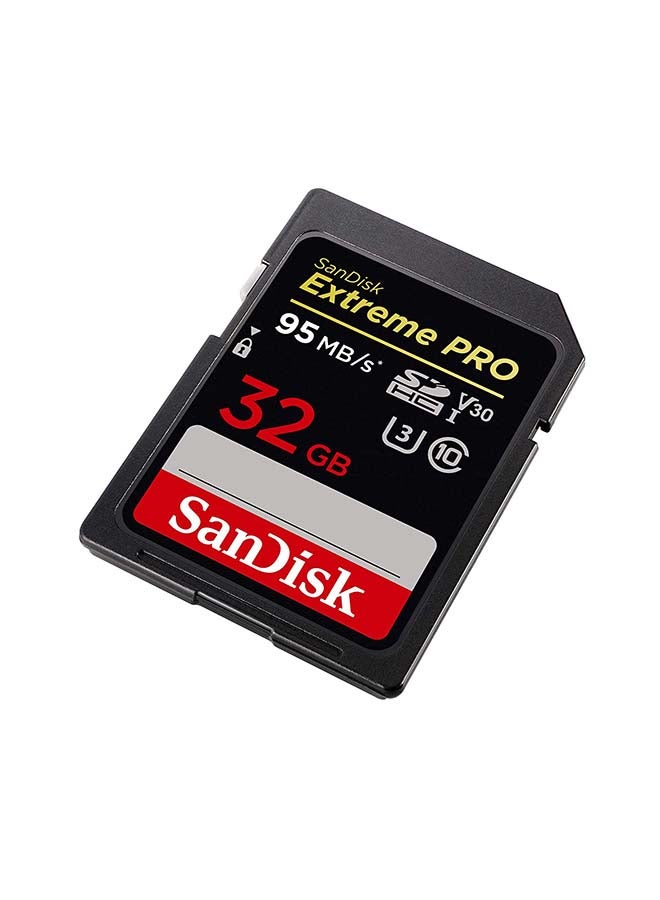 Sandisk - Extreme PRO SDHC Memory Card up to 95MB/s, UHS-I, Class 10, U3, V30 32 GB - Image 1