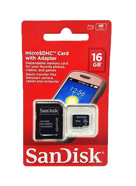 MicroSDHC C4 Memory card With Adapter 16.0 GB