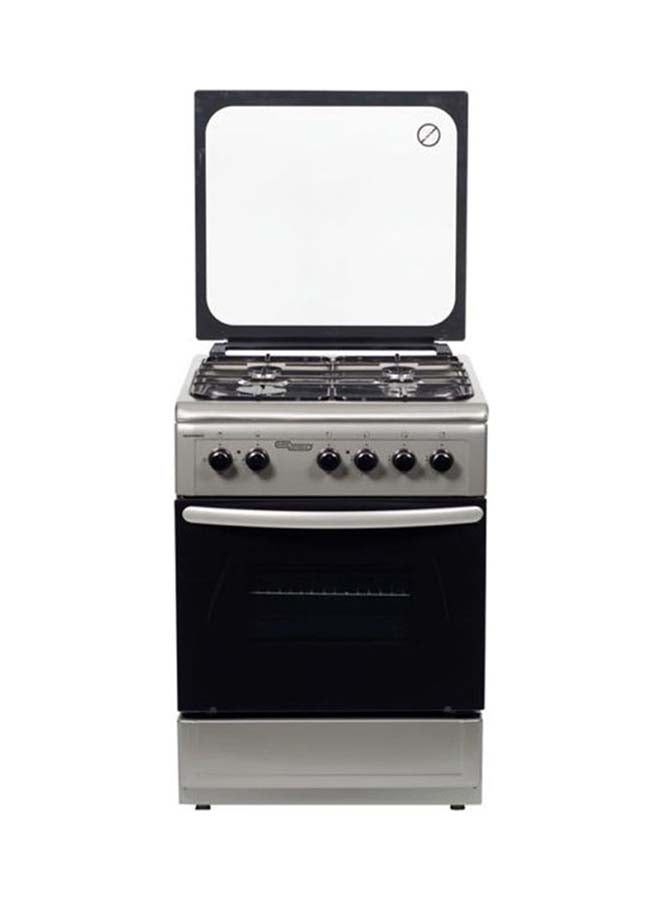سوبر جنرال - موقد غاز 4 عيون مزود بفرن غاز 6470FFD فضي - Image 1