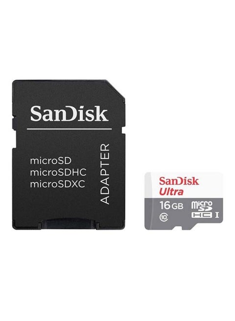 Class 10 Ultra Android MicroSDHC Memory Card And SD Adapter 16 GB