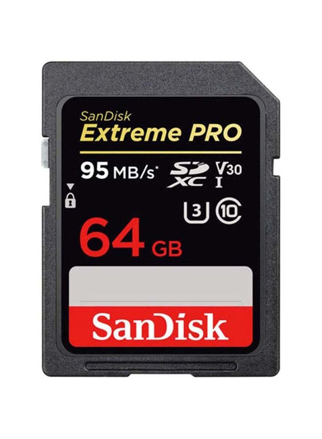 سانديسك بطاقة الذاكرة إكستريم برو SDXC بسرعة ناقل بيانات فئة UHS-I 64 GB  - Image 1