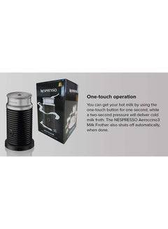 Nespresso Aeroccino3 Milk Frother 0.12 L 3594USBK Black/Clear  - Image 5