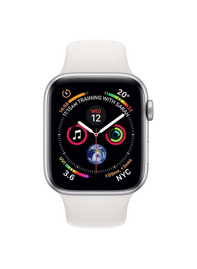 Apple Watch Series 4 GPS Silver Aluminium Case With Sport Band 44mm White Best Price UAE Dubai Abu Dhabi