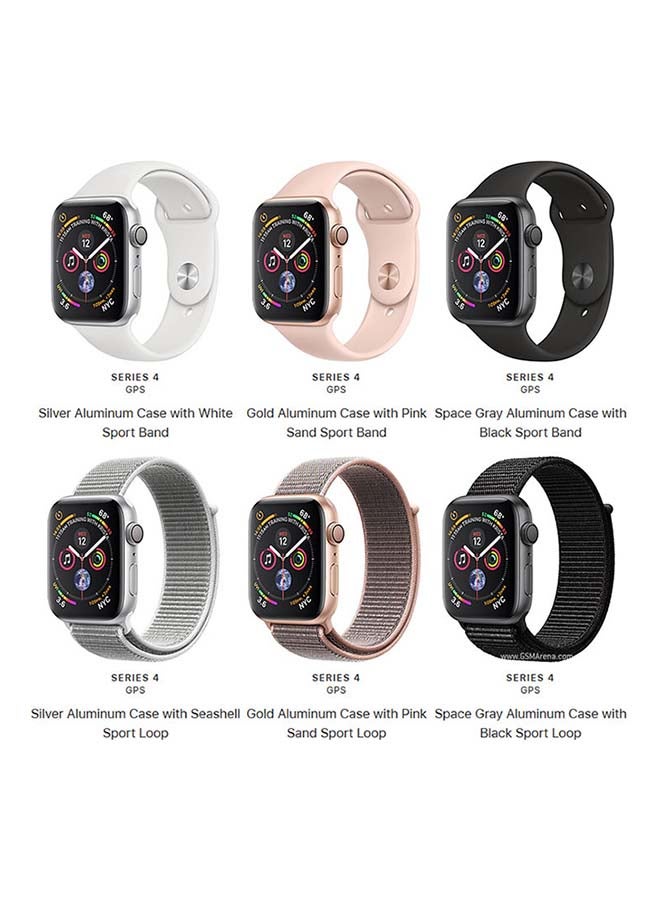 Apple - Watch Series 4 GPS Silver Aluminium Case With Sport Band 44mm White - Image 1