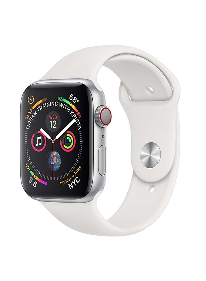 Apple Watch Series 4 GPS Cellular Silver Aluminum Case With Sport Band 44mm White Best Price UAE Dubai Abu Dhabi