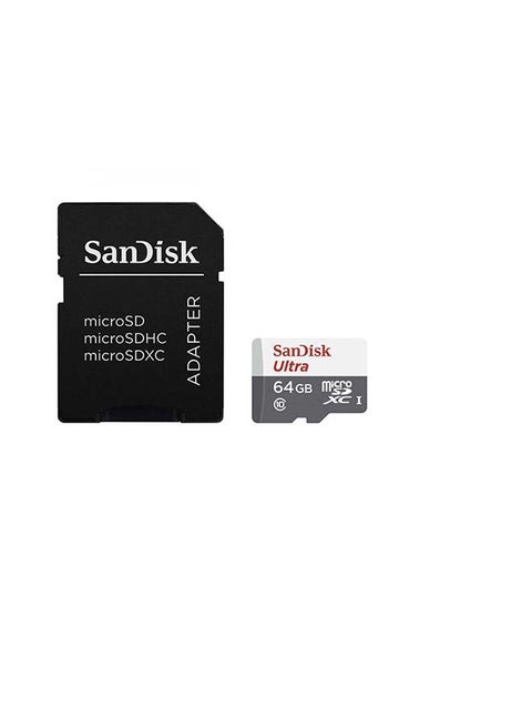 Class 10 Ultra Android MicroSDHC Memory Card And SD Adapter 64 GB