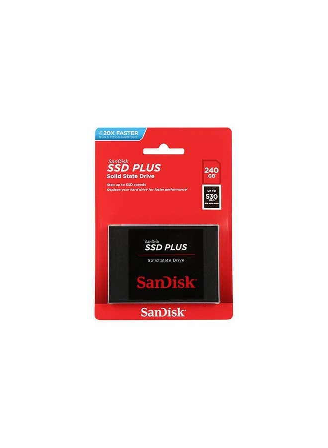 سانديسك - محرك أقراص صلبة SSD بلس سعة 240 جيجابايت طراز SDSSDA-240G-G26 240 GB - Image 1