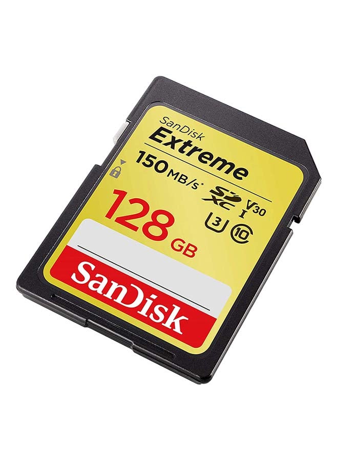 Sandisk - Extreme SDXC Memory Card up to 150MB/s, UHS-I, Class 10, U3, V30 128 GB - Image 1
