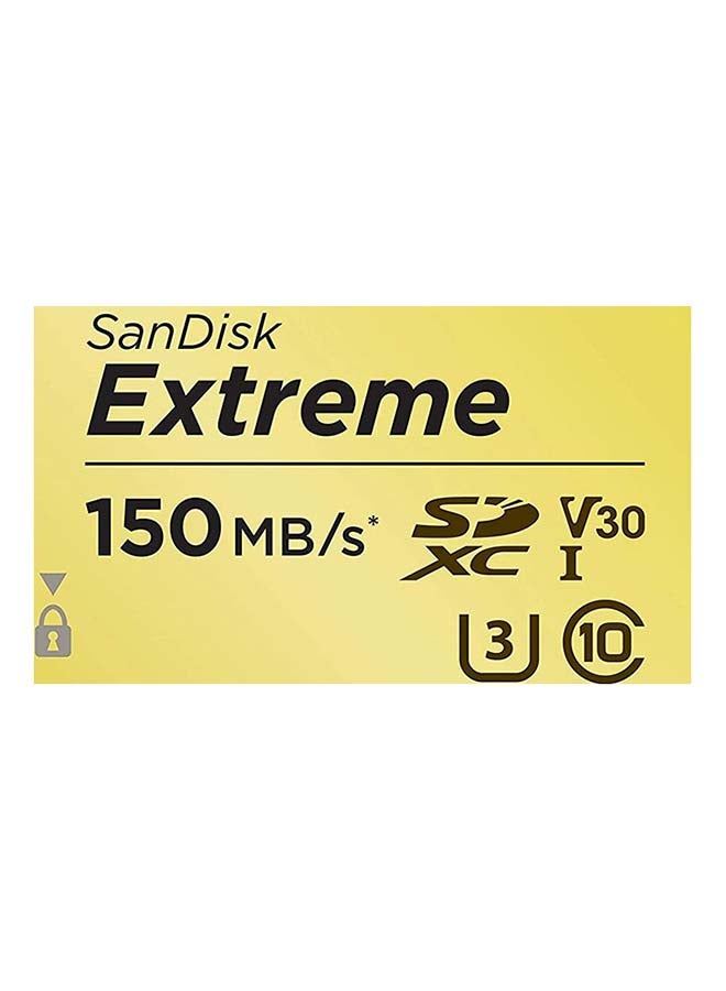 Sandisk - Extreme SDXC Memory Card up to 150MB/s, UHS-I, Class 10, U3, V30 128 GB - Image 1