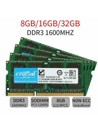 Ddr3 Ram 8gb Crucial 8GB DDR3L 1600MHz 204-Pin Sodimm Memory - Main Image