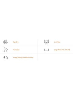 SUPER GENERAL 10 Kg Twin-Tub Semi-Automatic Washing Machine, Efficient Top-Load Washer With Low Noise Gear Box, Spin-Dry, 84 x 49 x 92 Cm 630 W SGW1056N White  - Image 2