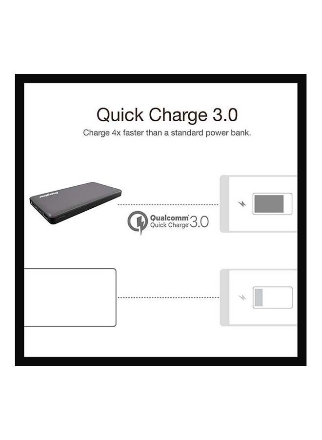 إنرجايزر - 10000.0 mAh Ultimate QualComm3.0 Power Bank, Two-Way Input/Output For IPhones/ IPads, Quick Charge3.0 Android Devices, Fast Recharging, PowerSafe Management, 18W Grey - Image 1