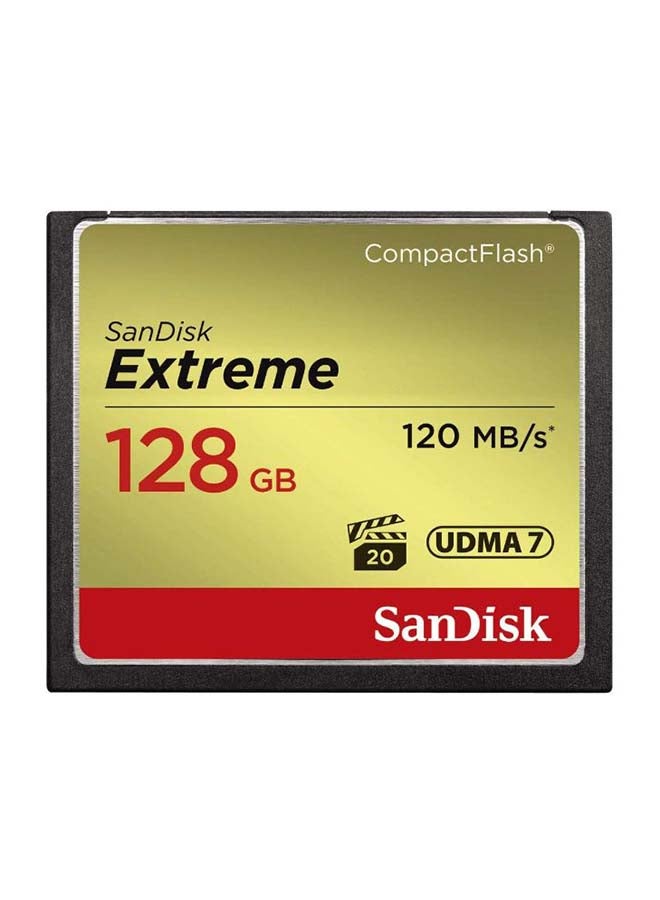 Sandisk - 128 GB Extreme Compact flash Memory Card write speeds of up to 85MB/s and read speeds of up to 120MB/s UDMA7, SDCFXSB-128G-G46 128 GB - Image 1