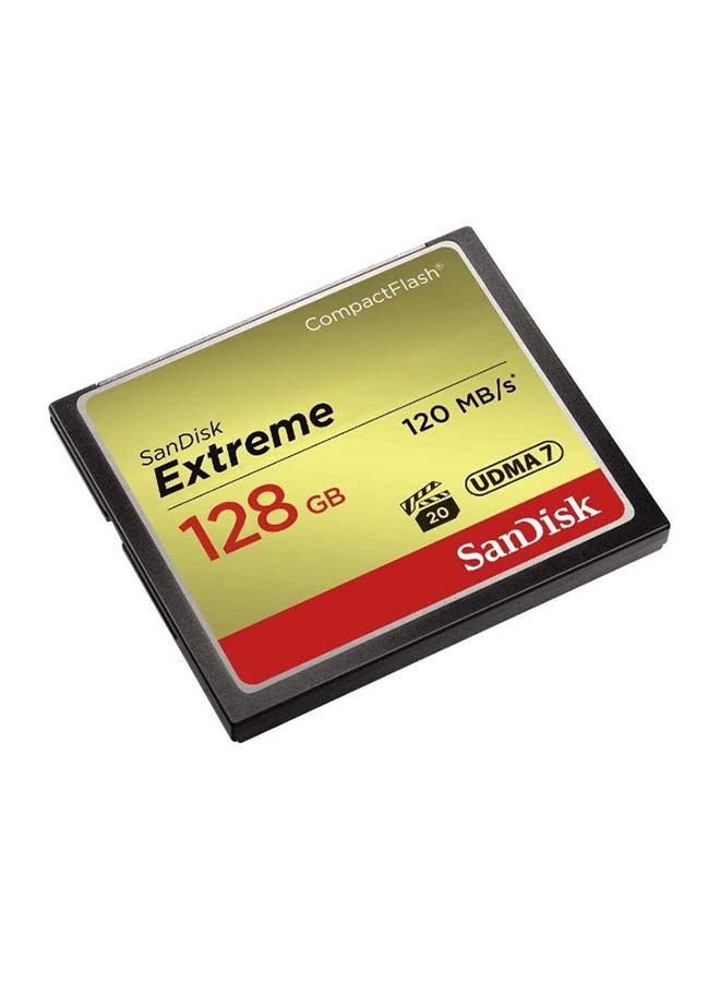 Sandisk - 128 GB Extreme Compact flash Memory Card write speeds of up to 85MB/s and read speeds of up to 120MB/s UDMA7, SDCFXSB-128G-G46 128 GB - Image 1