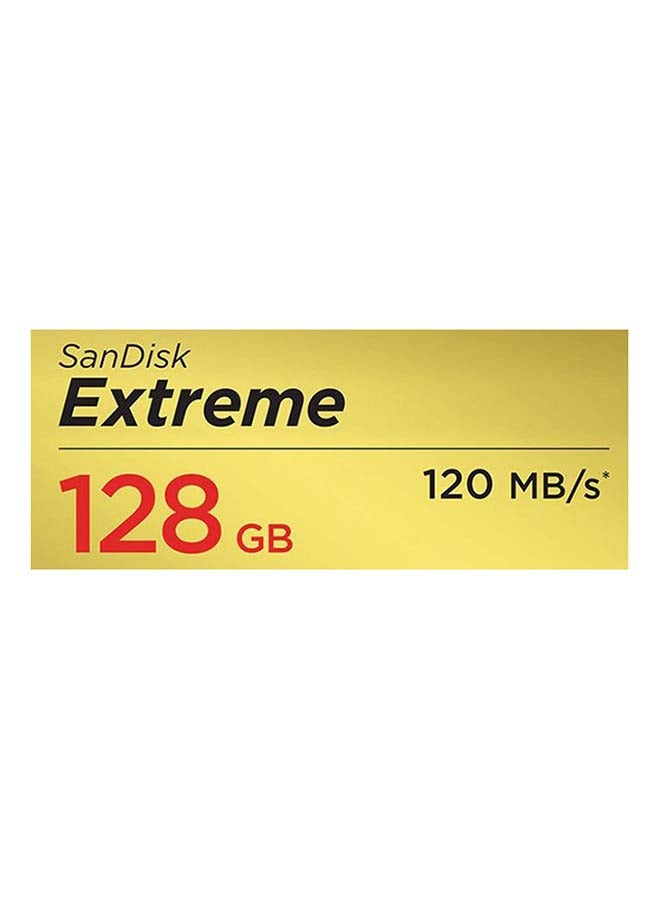 Sandisk - 128 GB Extreme Compact flash Memory Card write speeds of up to 85MB/s and read speeds of up to 120MB/s UDMA7, SDCFXSB-128G-G46 128 GB - Image 1