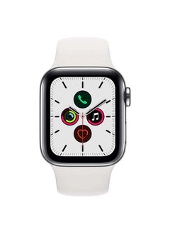 Silver Aluminium Case With White Sport Band