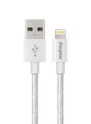 2.4A High Tech Metallic Braided Fast Charging MFi Certified Lightning Cable For Apple iPhone/iPod/iPad/iPhone X/ XR/11/11 Pro/11 Pro Max/12/12 Pro/12 Pro Max Silver Silver - v1637143258/N32776650A_2