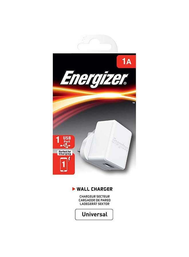 Classic Fast Charging Single USB 1A Adapter With Smart IC Technology 5W White