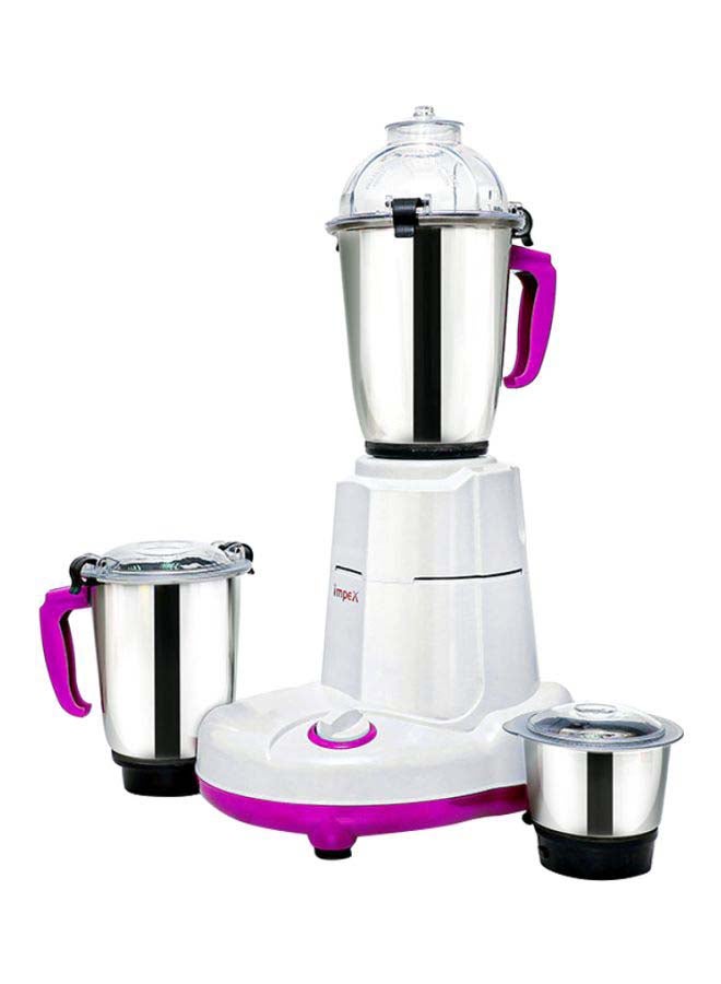 Impex 3-In-1 Blender - Unbreakable ABS Body, Stainless Steel Jars, Razor Sharp Blades 550 W BL 315 White/Purple/Silver  - Image 1