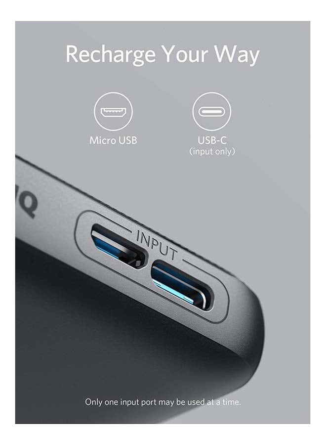 Anker - 10000 mAh PowerCore Slim Power Bank Black - Image 1