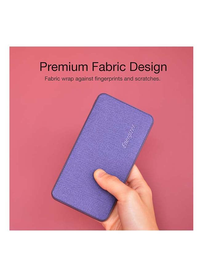15000 mAh Max 2.1A Rapid Charging Premium Fabric Finish Power Bank With Dual Outputs And Type-C,Micro USB Inputs, PowerSafe Management Blue