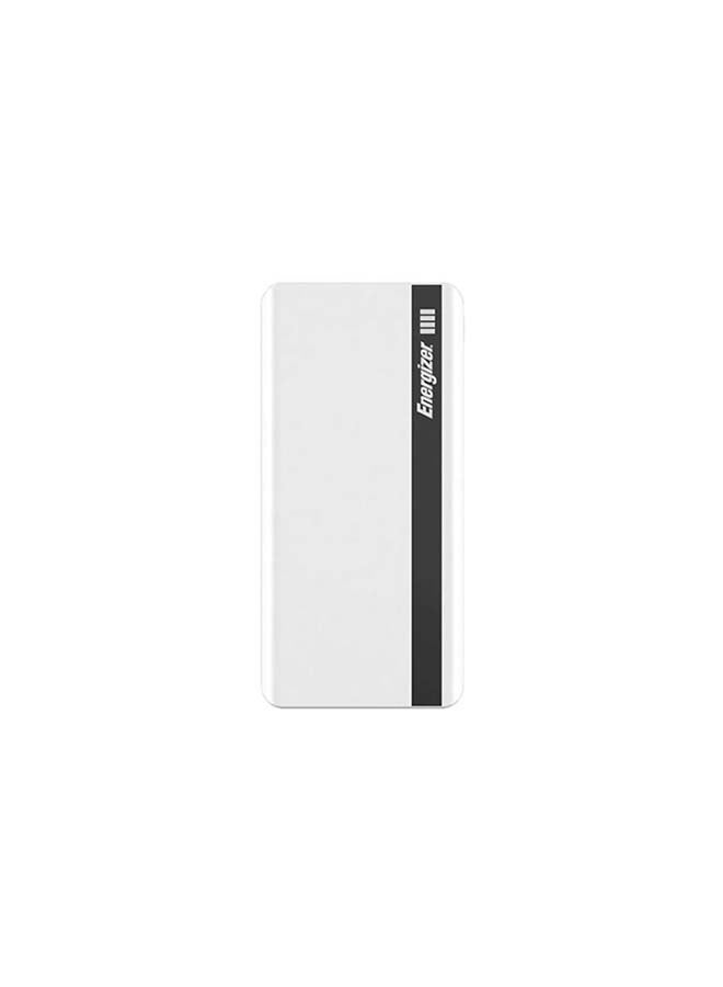 10000.0 mAh Rapid Charging Power Bank With Dual Outputs And Type-C,Micro USB Inputs, Slim, Compact with PowerSafe Management White