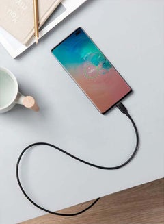 آنكر كابل بمنفذ USB للشحن ومزامنة البيانات أسود/فضي  - Image 2