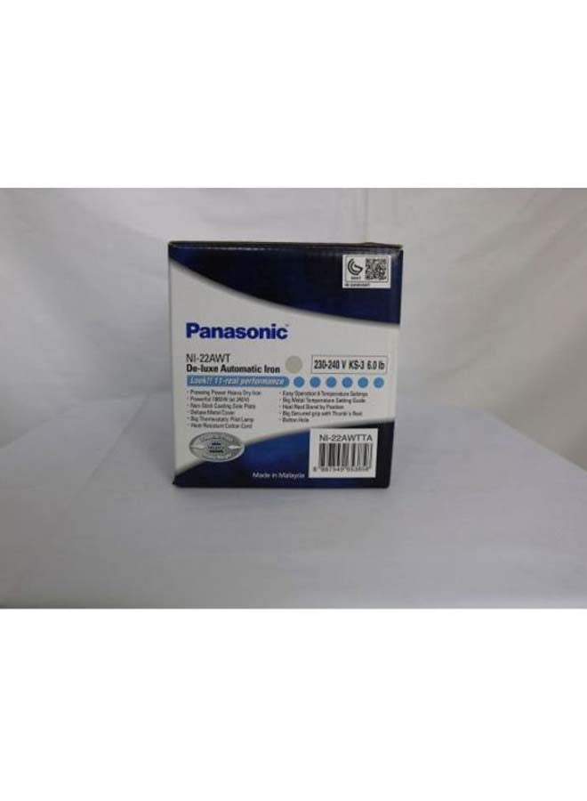 Panasonic - Electric Dry Iron 1000.0 W NI-22AWT White/Silver - Image 1