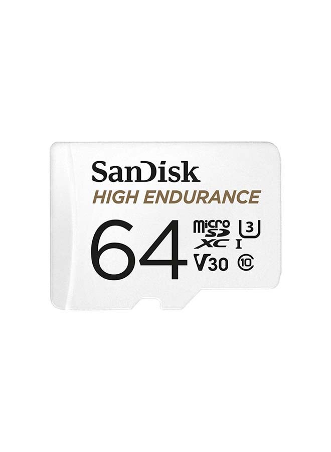 Sandisk High Endurance microSDXC + SD Adapter - for dash cams & home monitoring, up to 5,000 Hours, Full HD / 4K videos, up to 100/40 MB/s Read/Write speeds, C10, U3, V30 64 GB SDSQQNR-064G-GN6IA 64 GB  - Image 3