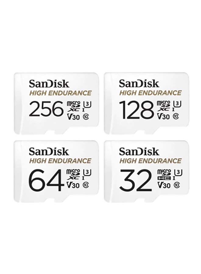 Sandisk - High Endurance microSDXC + SD Adapter - for dash cams & home monitoring, up to 5,000 Hours, Full HD / 4K videos, up to 100/40 MB/s Read/Write speeds, C10, U3, V30 64 GB SDSQQNR-064G-GN6IA 64 GB - Image 1
