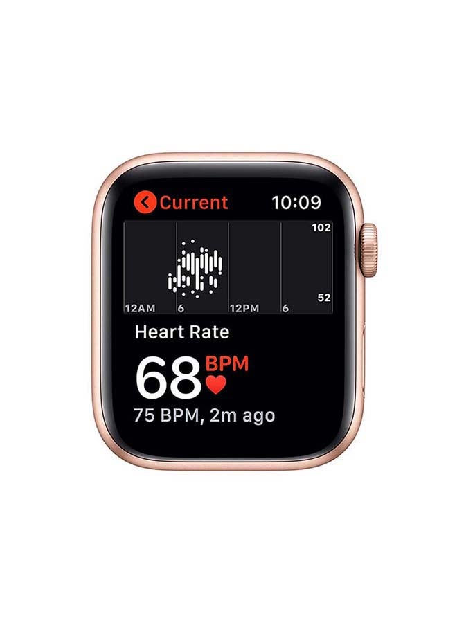 Apple Watch SE-44 mm (GPS + Cellular) Gold Aluminium Case with Sport Loop Plum  - Image 5