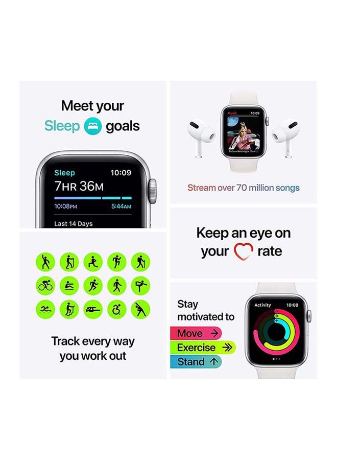 Watch SE-44 mm (GPS + Cellular) Gold Aluminium Case with Sport Loop Plum