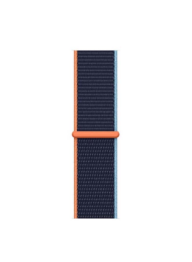 Apple - Watch SE-40 mm (GPS+Cellular) Silver Aluminium Case with Sport Loop Deep Navy - Image 1