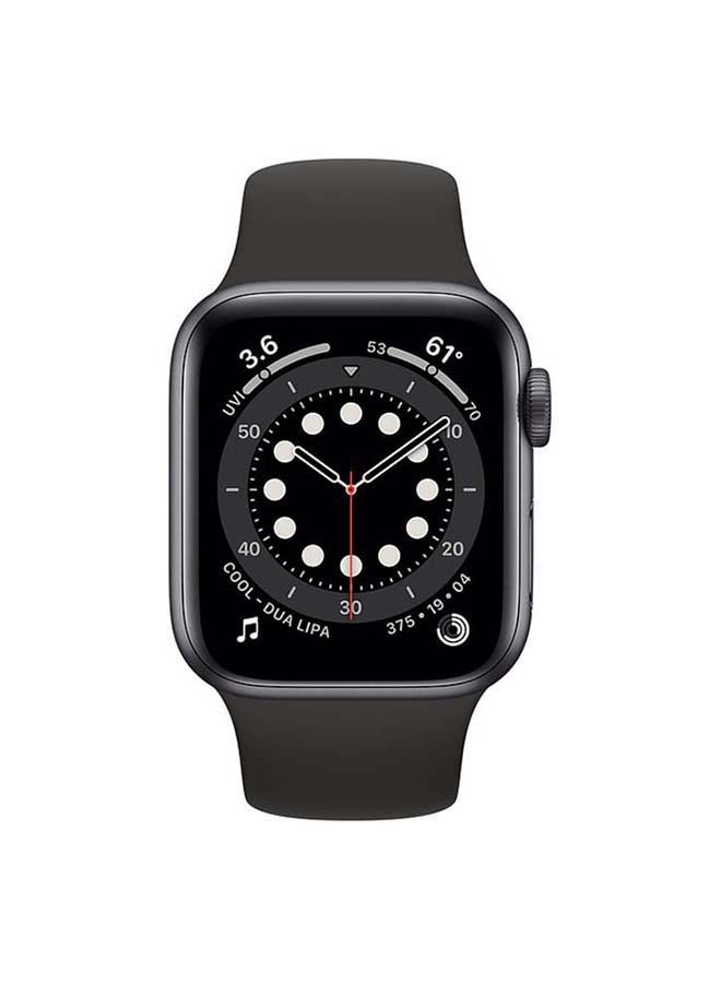 Apple - 303.8 mAh Watch Series 6 GPS + Cellular Space Gray Aluminium Case with Sport Band 40mm Black - Image 1