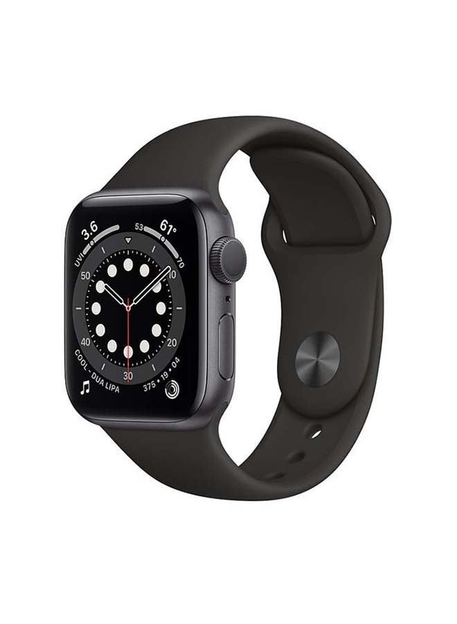 Apple - 303.8 mAh Watch Series 6 GPS + Cellular Space Gray Aluminium Case with Sport Band 40mm Black - Image 1