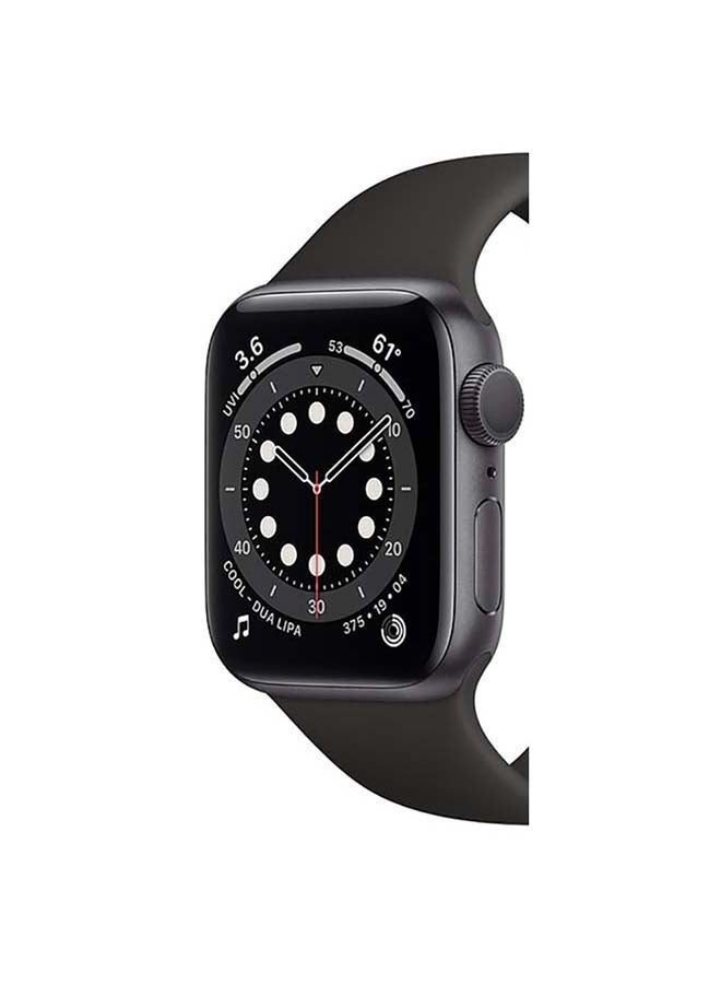 Apple - 303.8 mAh Watch Series 6 GPS + Cellular Space Gray Aluminium Case with Sport Band 40mm Black - Image 1