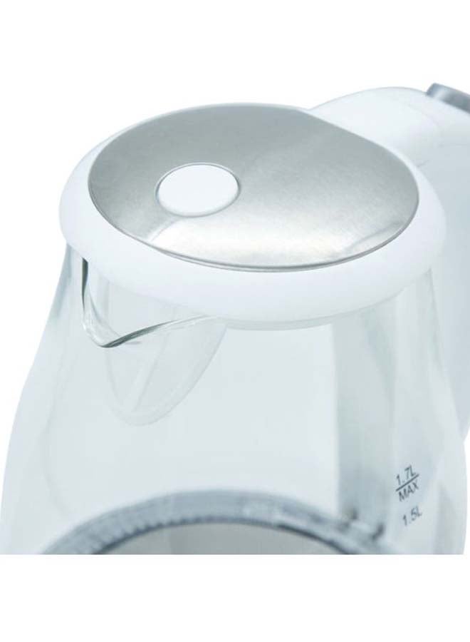 كليكون غلاية ماء كهربائية بهيكل مصنوع من الزجاج مع مؤشر LED مضيئ 1.7 L 1850 W CK5128 أبيض/ شفاف  - Image 5
