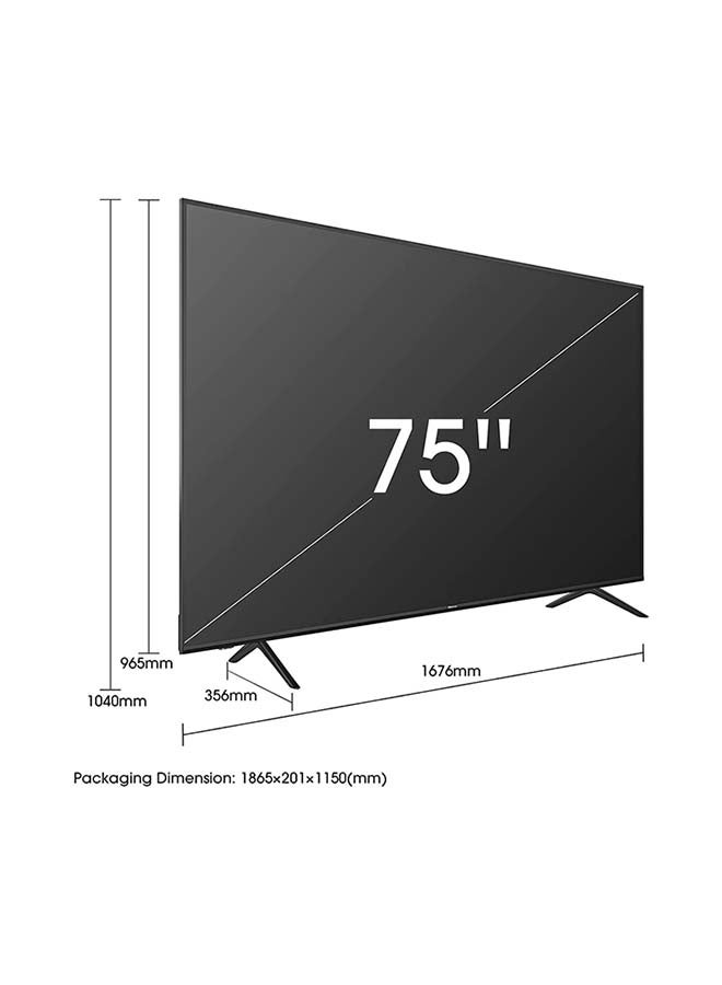 هايسنس - تلفزيون ذكي 75 بوصة بدقة 4K UHD HDR (نظام تشغيل Vidaa) 75A6GE أسود 75A6GE أسود - Image 1