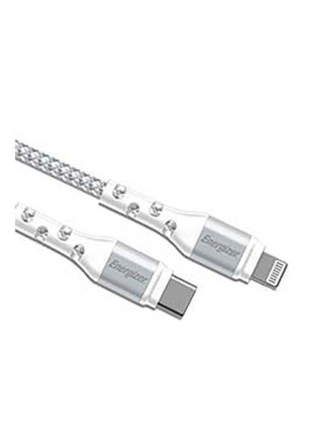 Energizer - Ultimate 20W PD iPhone Charger USB C With 1.2M Fast Lightning Cable Quick Charging USB-C Plug Compatible With New iPhone 14/14Pro/14Pro Max/14 Plus/13Pro Max /13 Pro/13/12/11/XS iPad Mini 6/ iPad Pro White - Image 1
