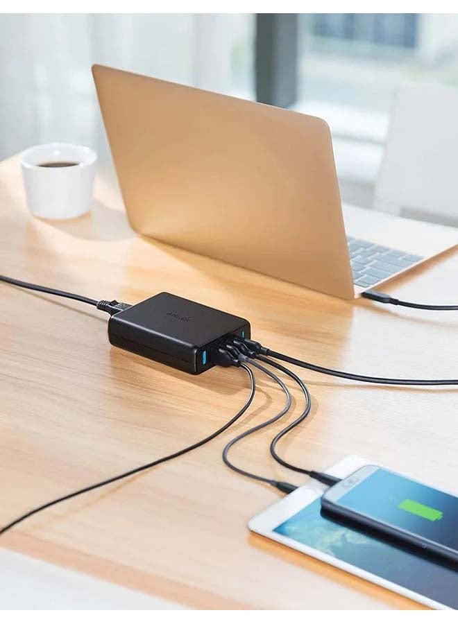 65W Powerport Charger, 3 Port Plugs White