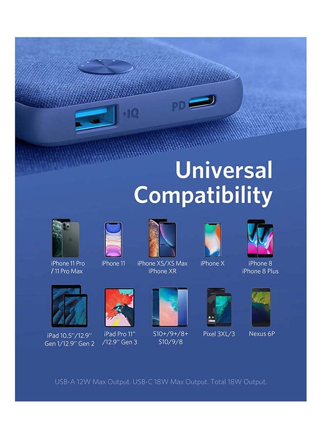 Anker - PowerCore III Sense 10k 20W PD 10000mAh Power Bank A1244H32 Blue - Image 1