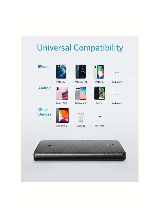 Anker 10000.0 mAh 10000 mAh PowerCore Slim PD Light And Compact High Capacity Portable Charger 20W Black  - Image 5