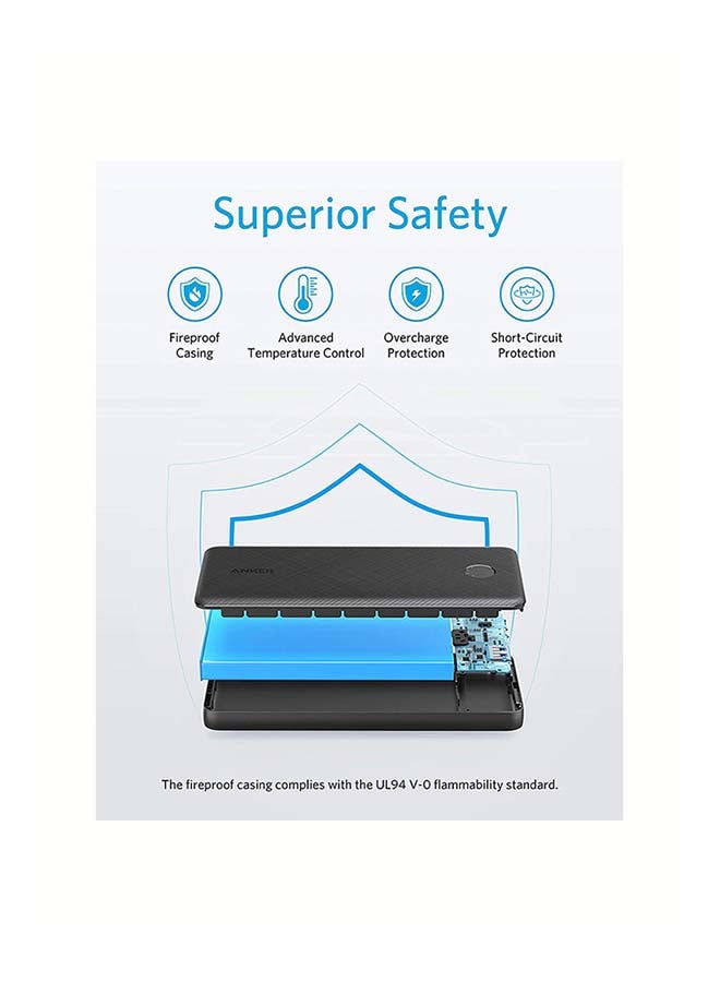 Anker 10000.0 mAh 10000 mAh PowerCore Slim PD Light And Compact High Capacity Portable Charger 20W Black  - Image 4
