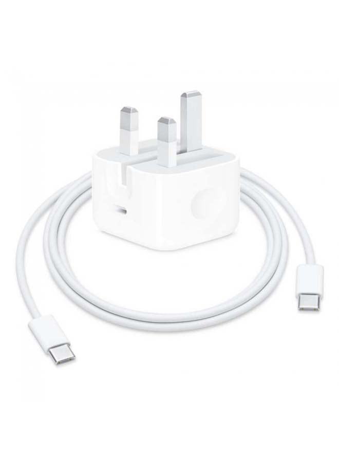 Apple 2 in 1 Pack of 20W USB-C Power Adapter and USB-C  Charge Cable 1m white - Image 1