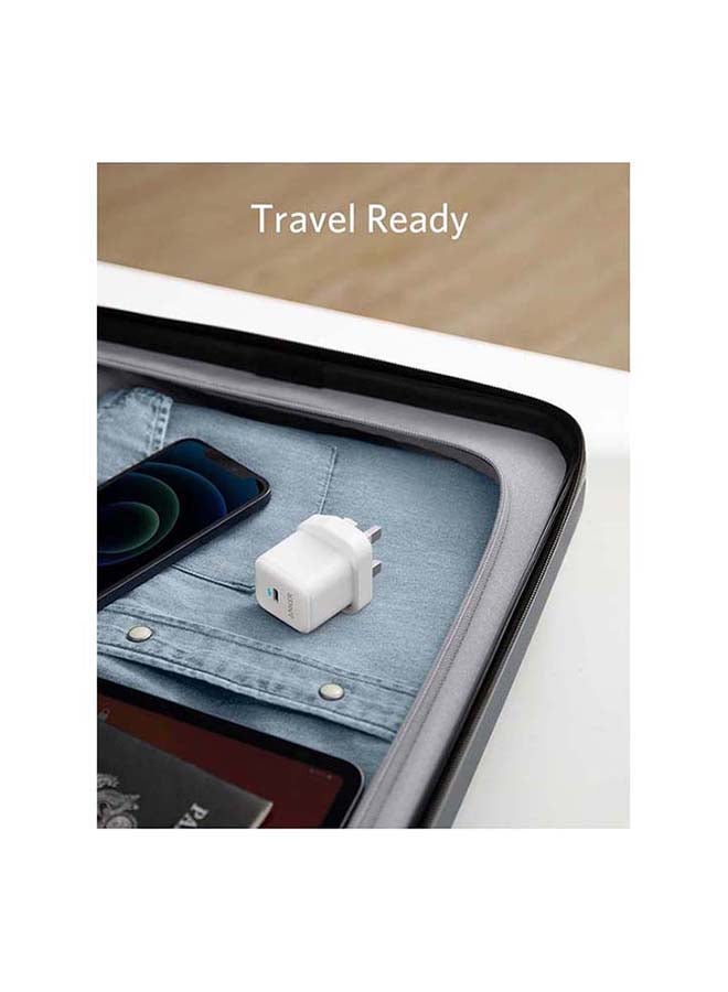 Anker - Anker USB C Plug, 20W PIQ 3.0 Fast Charger for the New iPhone, PowerPort III USB-C Charger for iPhone 14 Pro Max/14 Pro/14 Plus/14/13/12/11, iPad/iPad mini, MagSafe, and More (Cable Not Included) White - Image 1