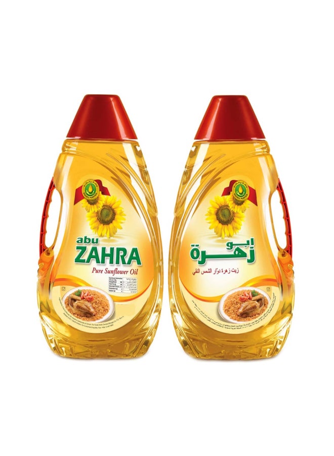 أبو زهرة - زيت دوار الشمس 1.5لترات عبوة من قطعتين - Image 1