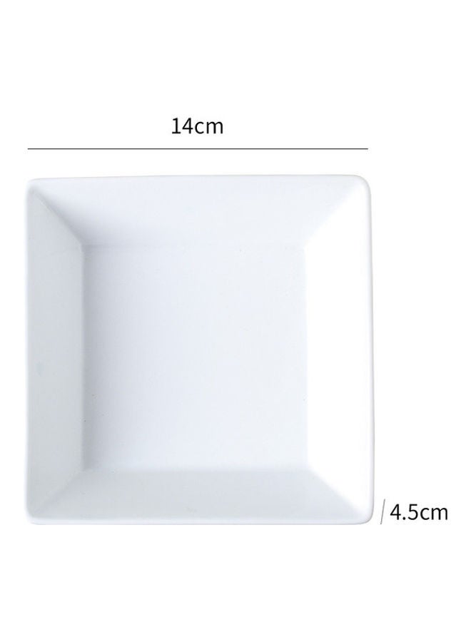 Shuer 3-Piece Ceramic Dinnerware Plates White 14x14x4.5cm - Image 2
